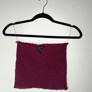 Burgendy Tube Top